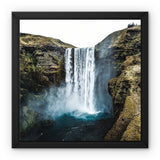 Skogafoss Waterfall Framed Canvas