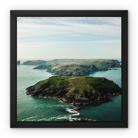 Skomer Island Framed Canvas