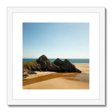 Three Cliffs Framed & Mounted Print