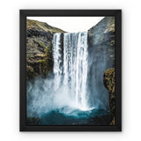 Skogafoss Waterfall Framed Canvas