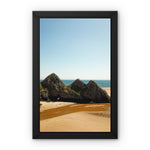 Three Cliffs Framed Canvas