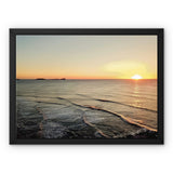 Rhossili at Sunset Framed Canvas