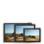 Three Cliffs Framed Canvas
