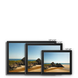 Three Cliffs Framed Canvas