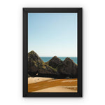Three Cliffs Framed Canvas