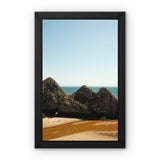 Three Cliffs Framed Canvas
