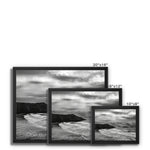 Rhossili in storm Framed Canvas