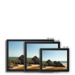 Three Cliffs Framed Canvas