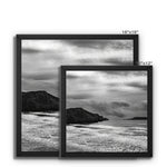 Rhossili in storm Framed Canvas