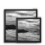 Rhossili in storm Framed Canvas