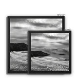 Rhossili in storm Framed Canvas