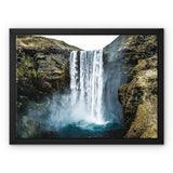 Skogafoss Waterfall Framed Canvas