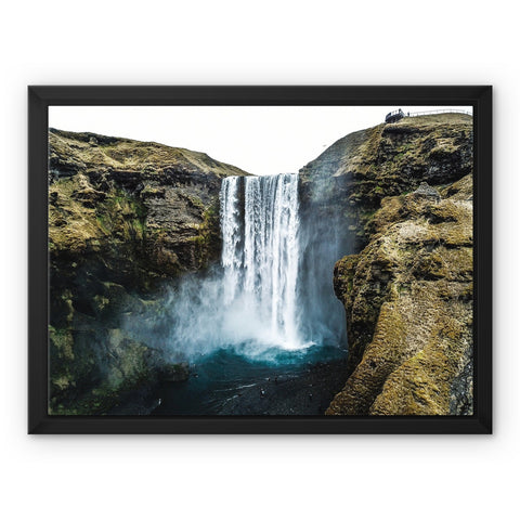 Skogafoss Waterfall Framed Canvas