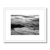 Rhossili in storm Framed & Mounted Print